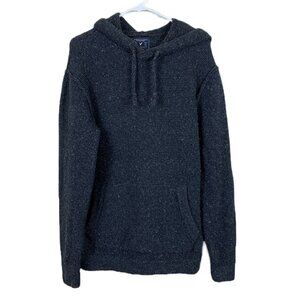 VTG Y2K American Eagle Wool & Silk Blend Pullover Hoodie Gray Medium cozy street